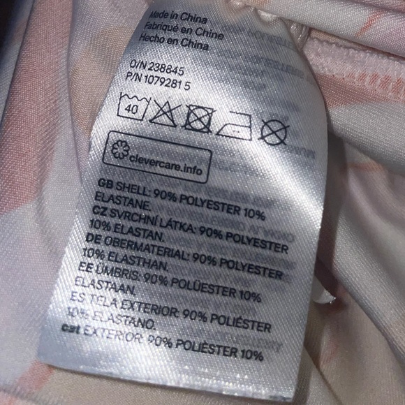 Divided H&M Pink and‎ Orange Colorful Swirl Bell Sleeve V Neck Dress - Picture 5 of 6